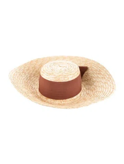 Pre-owned Eugenia Kim Straw Sun Hat In Neutrals