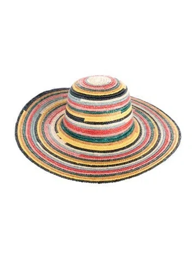 Pre-owned Eugenia Kim Straw Sun Hat W/tags In Multi