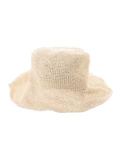 Pre-owned Eugenia Kim Straw Sun Hat. W/tags In Neutral