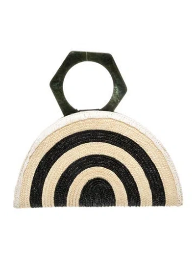 Pre-owned Eugenia Kim Straw Top Handle Bag W/ Tags In Multi