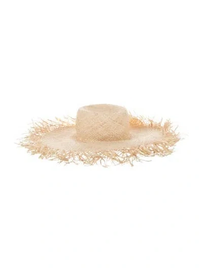 Pre-owned Eugenia Kim Straw Wide Brim Sun Hat W/tags In Neutrals