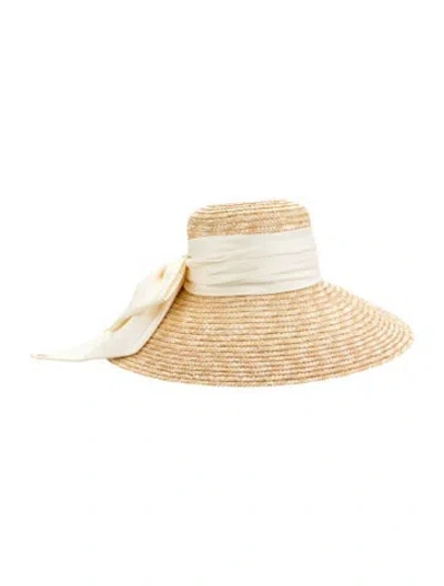 Pre-owned Eugenia Kim Straw Wide Brim Sun Hat W/tags In Neutrals