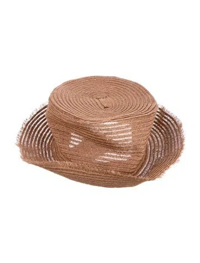 Pre-owned Eugenia Kim Straw Woven Hat W/tags In Neutral