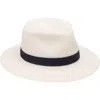 Eugenia Kim Stripe Wide Brim Packable Straw Fedora