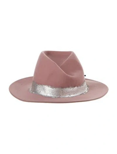 Pre-owned Eugenia Kim Suede Fedora Hat In Multi