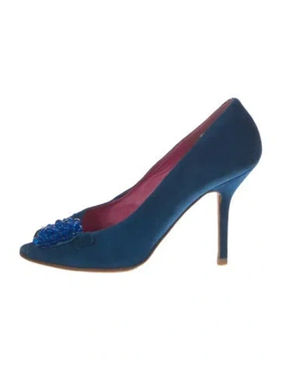 Pre-owned Eugenia Kim Suede Pumps In Blue