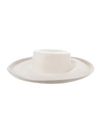 Pre-owned Eugenia Kim Suede Wide Brim Sun Hat In Neutrals