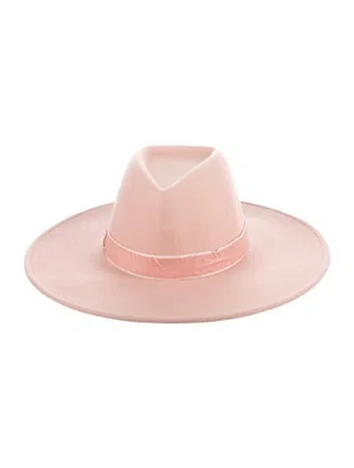 Pre-owned Eugenia Kim Suede Wide Brim Sun Hat In Pink