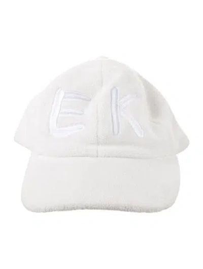 Pre-owned Eugenia Kim Terry Cloth Baseball Cap In White