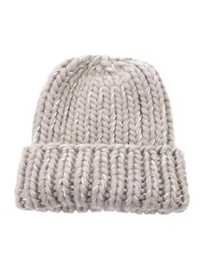 Pre-owned Eugenia Kim Thick Knitted Beanie In Gray