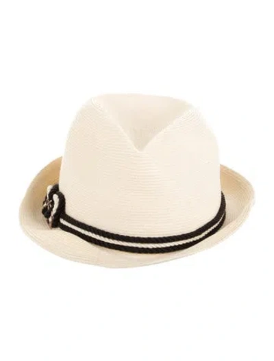 Pre-owned Eugenia Kim Toyo Paper Straw Panama Hat In Neutral