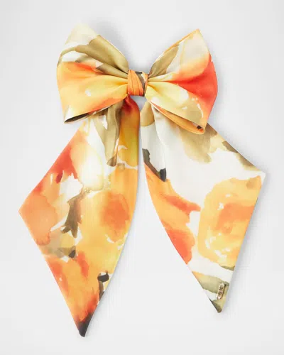 Eugenia Kim Tracy Bow Barrette In Orange