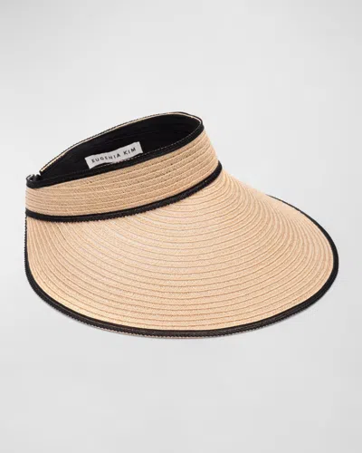 Eugenia Kim Trixie Hemp Visor In Camel