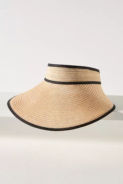 Eugenia Kim Trixie Straw Visor In Beige