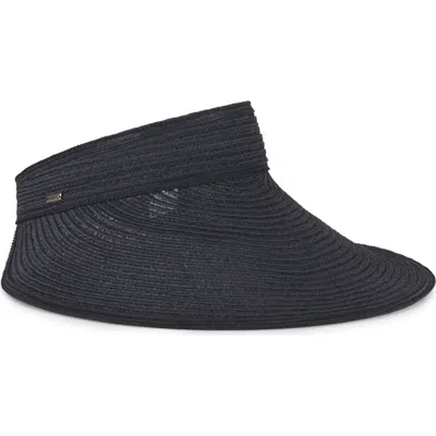 Eugenia Kim Trixie Wide Brim Packable Visor In Black
