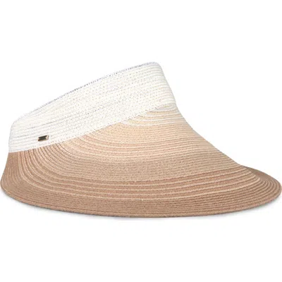 Eugenia Kim Trixie Wide Brim Packable Visor In Neutral