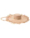 Eugenia Kim Valentina Raffia Large Brim Hat With Chain