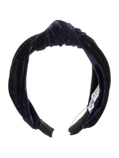 Pre-owned Eugenia Kim Velvet Hairband W/tags In Blue