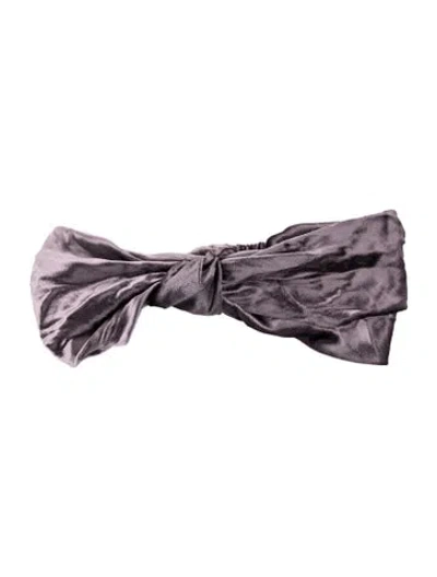 Pre-owned Eugenia Kim Velvet Knotted Headband. W/tags In Purple