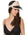 Eugenia Kim Vicky Hemp Blend Vented Visor In Blue/ivory