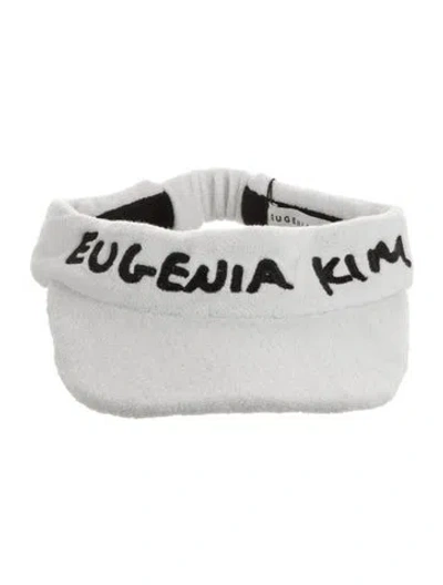 Pre-owned Eugenia Kim White Visor W. An Embroidered Accent W. Tag