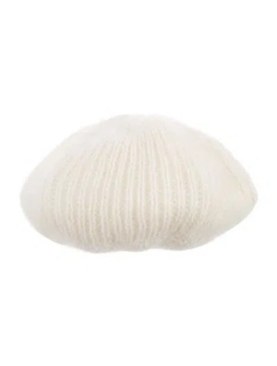 Pre-owned Eugenia Kim White Wool Felt Crochet Beret.