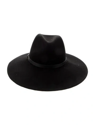 Pre-owned Eugenia Kim Wide Brim Fedora In Black