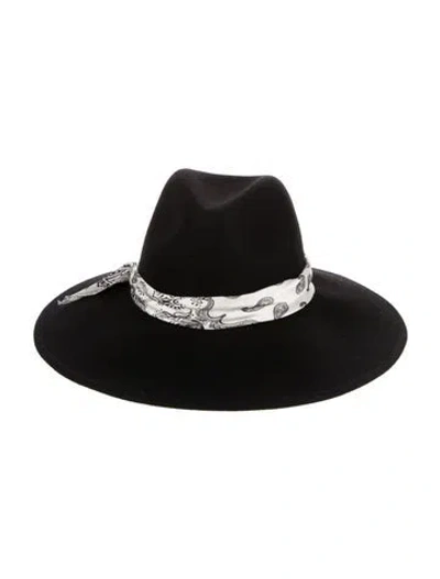 Pre-owned Eugenia Kim Wide Brim Fedora In Black