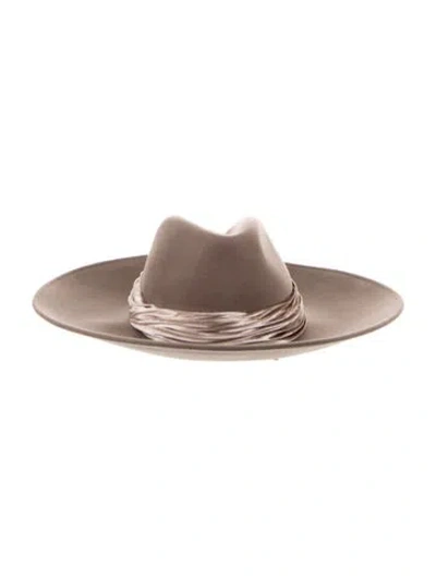 Pre-owned Eugenia Kim Wide Brim Fedora In Neutral