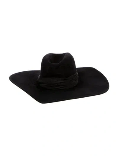 Pre-owned Eugenia Kim Wide Brim Hat In Black
