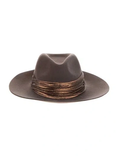 Pre-owned Eugenia Kim Wide Brim Hat In Brown