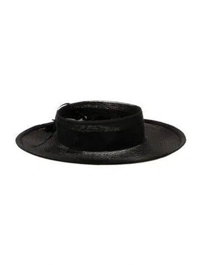 Pre-owned Eugenia Kim Wide Brim Visor In Black