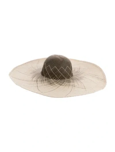 Pre-owned Eugenia Kim Wide Sun Hat  W/tags In Neutrals