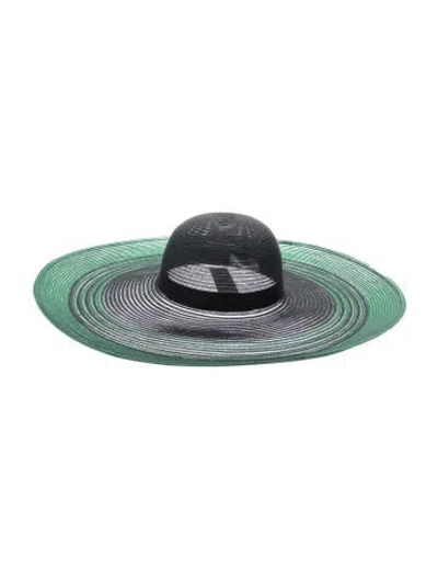 Pre-owned Eugenia Kim Wide-brim Mesh Hat W/ Tags In Green