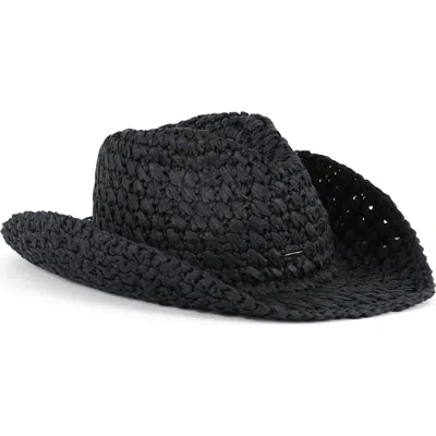 Eugenia Kim Winona Packable Crochet Fedora In Black