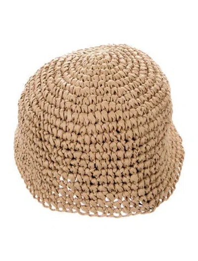 Pre-owned Eugenia Kim Women's Brown Woven Straw Hat  W/tags