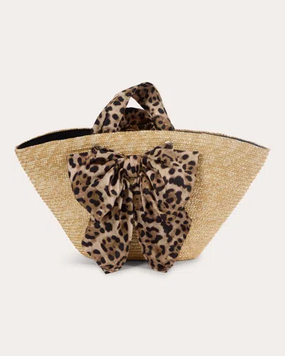 Eugenia Kim Women's Carlotta Satin Bow Straw Handbag In Neutral