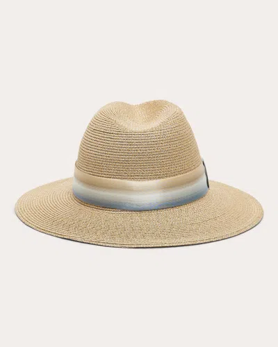 Eugenia Kim Women's Courtney Ombré Ribbon-trimmed Woven Hemp Fedora