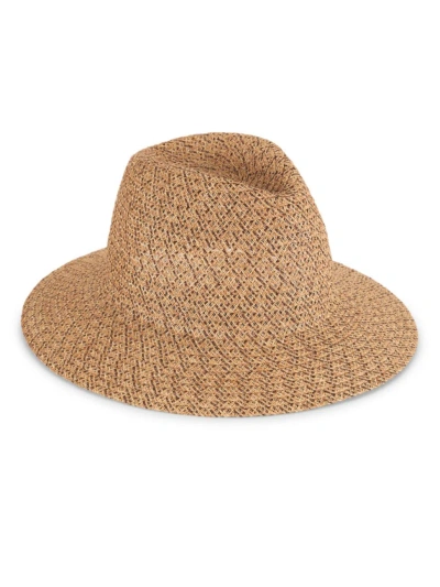 Eugenia Kim Women's Courtney Packable Straw Fedora In Camel Brown