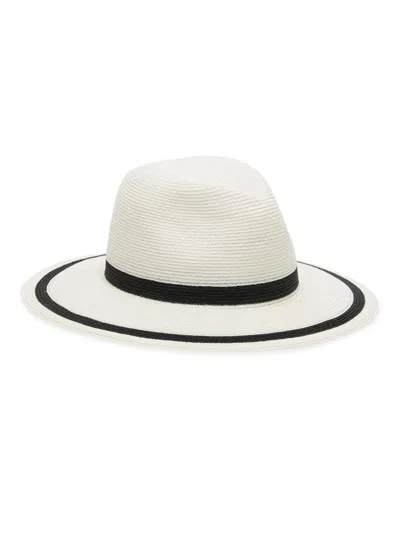 Eugenia Kim Women's Courtney Packable Striped Fedora In Ivory Black