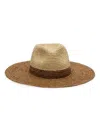 EUGENIA KIM WOMEN'S EMMANUELLE COLORBLOCKED RAFFIA PACKABLE FEDORA