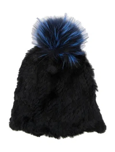 Pre-owned Eugenia Kim Women's Fur Pom Pom Hat In Multi