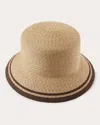Eugenia Kim Jonah Striped-trim Bucket Hat In Sand/gold/chocolate
