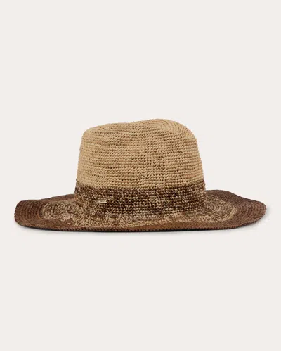 Eugenia Kim Women's Lourdes Ombré Crocheted Raffia Fedora In Brown