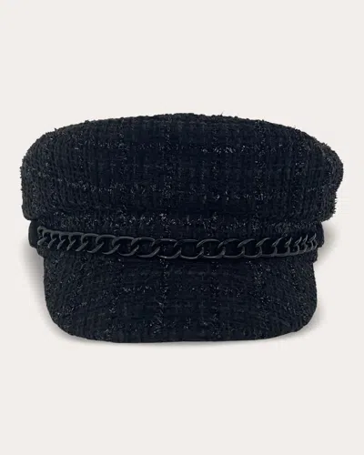 Eugenia Kim Women's Marina Tweed Cadet Cap In Black