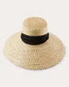 Eugenia Kim Mirabel Natural Straw Hat In Natural/silk Black