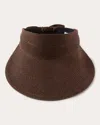 Eugenia Kim Ricky Woven Visor In Brown