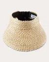 Eugenia Kim Ricky Braided Straw Visor In Neutrals