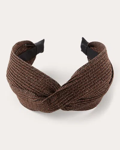 Eugenia Kim Women's Rosanna Metallic Twisted Headband In Brown