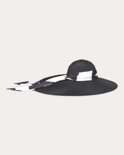 Eugenia Kim Women's Sydney Satin Scarf Horsehair Sun Hat In Black